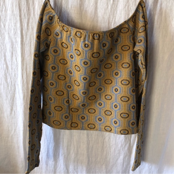 Zara Dresses & Skirts - Zara two piece skirt and off shoulder top stretch knit modern pattern S